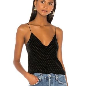 Cami NYC The Olivia Chevron Cami Black Velvet